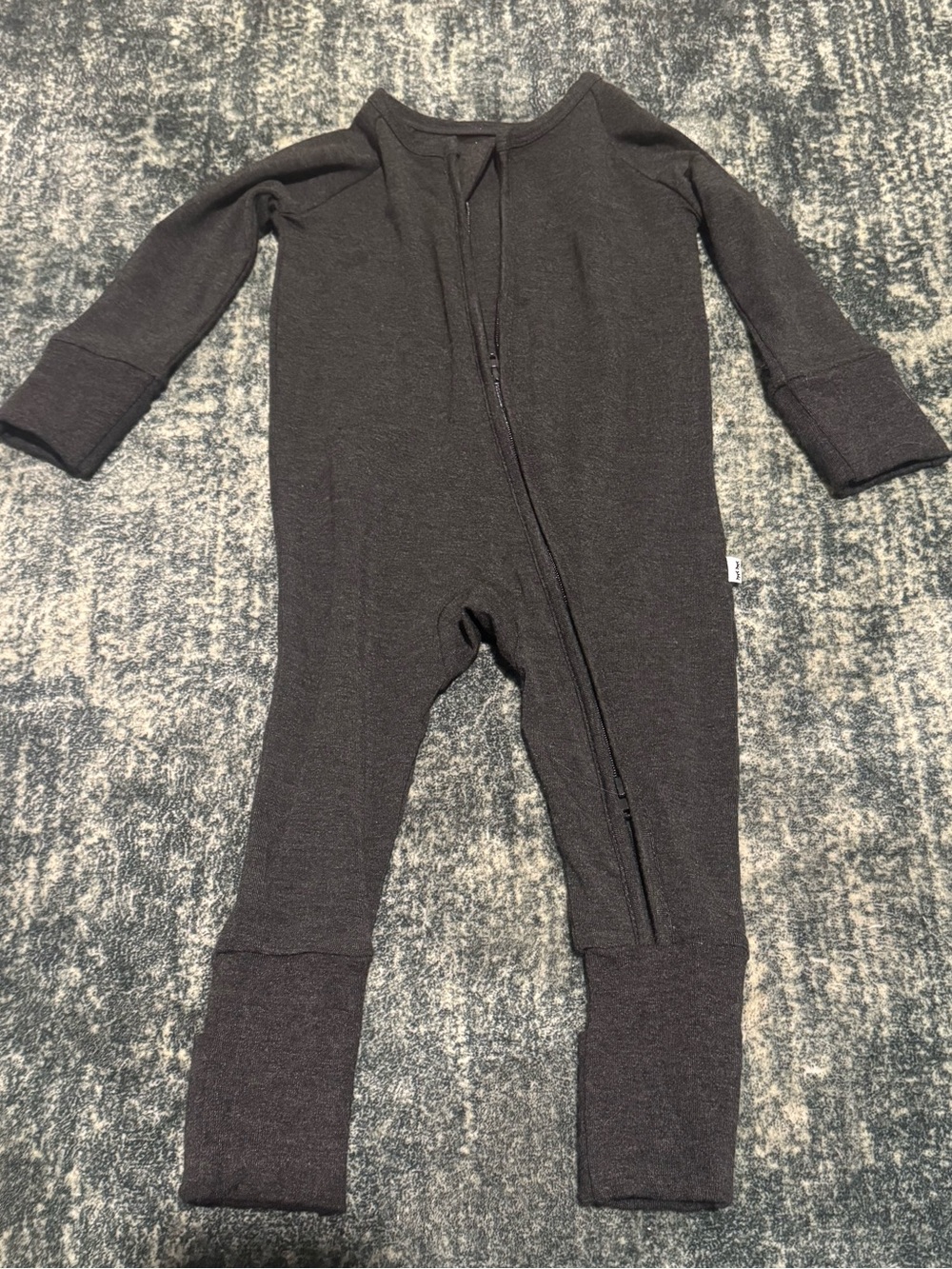 Little Sleepies Gray Cozy Collection Zippy 3/6 Months